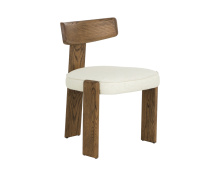 Sunpan 112107 - Horton Dining Chair - Warm Brown - Geralt Linen